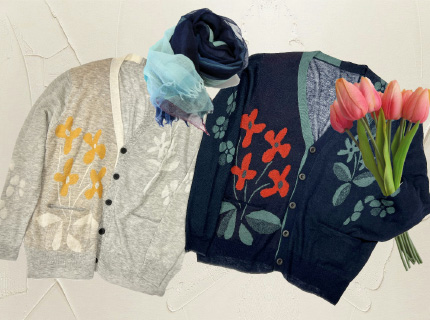 女 空气绒 V领开衫